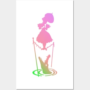 Ombre Haunted Mansion Tightrope Girl Posters and Art